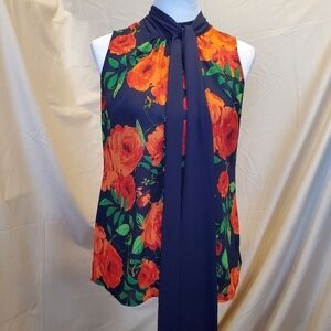 7th Avenue Floral Sleeveless Blouse SZ SM